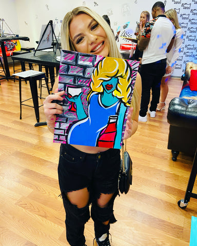 38. Lady & Her Glass Paint Kit